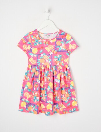 Mac & Ellie Fruits Short Sleeve Knit Dress, Fuchsia product photo