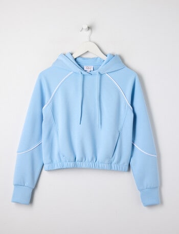 SUPERFIT GIRL Pull On Sporty Hoodie, Light Blue product photo