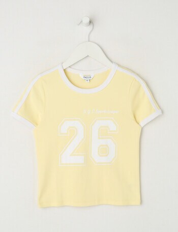 Switch Short Sleeve Ringer Sports Tee, Lemon product photo
