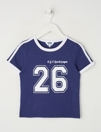 Switch Short Sleeve Ringer Sports Tee, Navy product photo