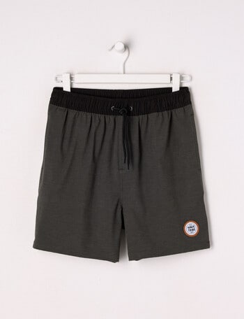 Wavetribe Self Stripe Swim Short, Charcoal product photo