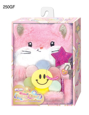 Hot Focus Fuzzy Diary With Lock & Keys product photo