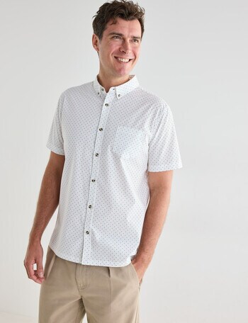 Gasoline Disty Dotted Shirt, White product photo