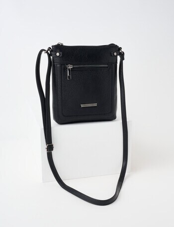 Pronta Moda Rivet Detail Small Crossbody Bag, Black product photo