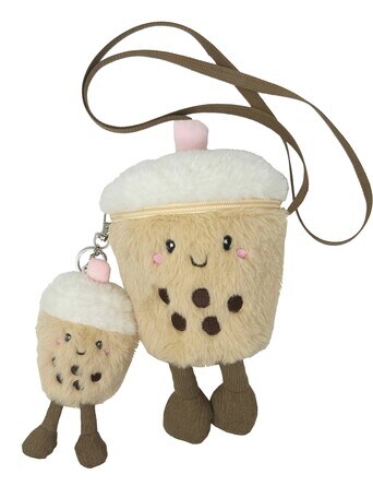 Hot Focus Fuzzy Crossbody Bag, Boba product photo