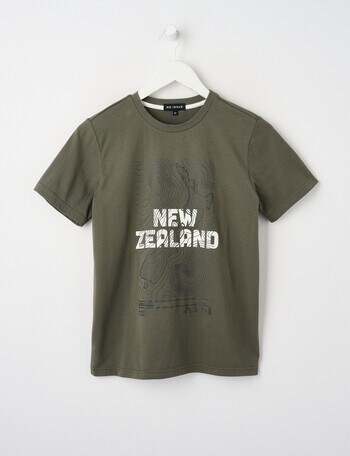 No Issue Kiwi Map Short Sleeve Tee, Khaki product photo