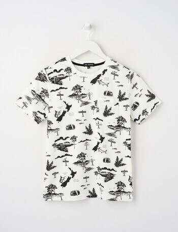 No Issue Kiwi AOP Short Sleeve Tee, White product photo