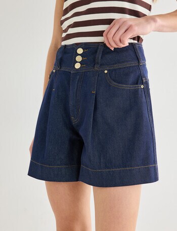 Mineral Mel Denim Short, Blue product photo