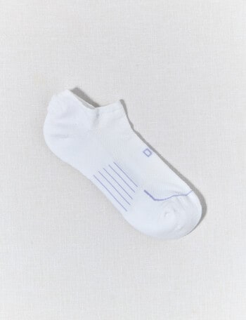 DS Socks Mesh Top Coolmax Liner Sock, White & Purple Heather product photo