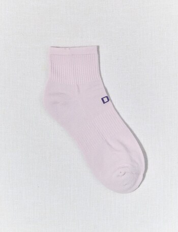 DS Socks Athleisure Quarter Crew Sock, Purple Heather product photo