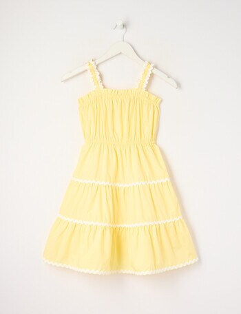 Switch Tiered Ric Rac Dress, Lemon product photo