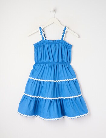 Switch Tiered Ric Rac Dress, Cobalt product photo