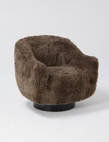 LUCA Furniture Paddy Swivel Chair, Brown product photo