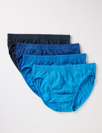 Chisel Cotton Brief, 4-Pack, Navy & Blue product photo