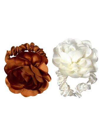 Adorn by Mae Flower Satin Hair Elastics, 2-Piece product photo