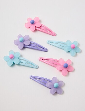Mac & Ellie Mini Daisy Clips Set, 6-Piece, Multicoloured product photo
