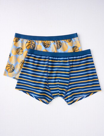 Blue Ink Baseball Stripe Trunks, 2-Pack, Navy, 2-16 product photo