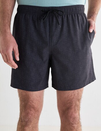 Chisel Print Swimshort, Charcoal product photo