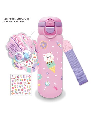 Hot Focus Doubletop Stainless Steel Water Bottle product photo