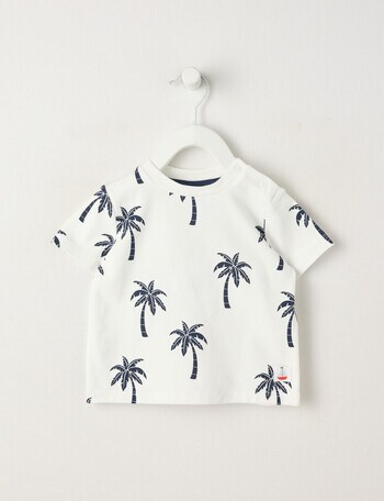 Teeny Weeny Palm Short Sleeve Tee, White product photo