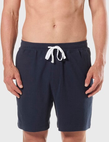 Mitch Dowd Cotton Knit Pique Sleep Short, Navy product photo