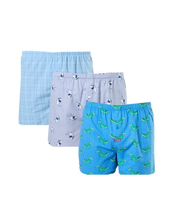 Mitch Dowd Sunny Jaws Cotton Boxer Short, 3-Pack, Assorted product photo