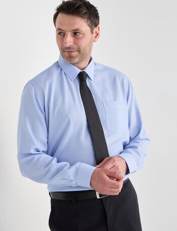 Chisel Dobby Long Sleeve Shirt, Light Blue product photo