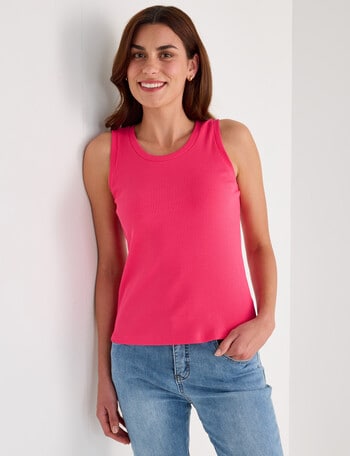 Bodycode Rib Tank Top, Pink Flash product photo