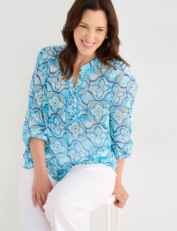 Ella J Print Top, Tile product photo