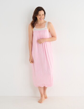 Ruby & Bloom Shelf Bra Nightie, Pink Print, 10-26 product photo