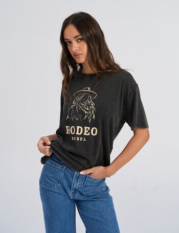 ONLY Collie Print Box Tee, Rodeo Black product photo