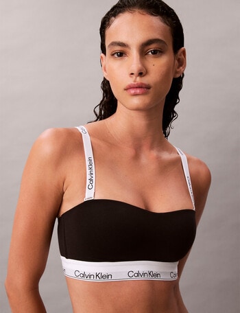 Calvin Klein Icon Cotton Modal Lightly Lined Bandeau, Black product photo