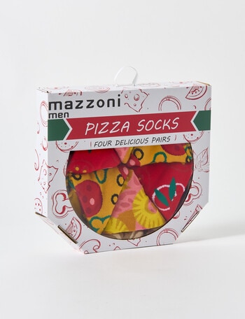 Mazzoni Pizza Sock Giftbox, 4-Pack, Assorted product photo