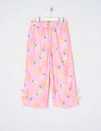 Mac & Ellie Fruit Linen Blend Wide Leg Pant, Candy Pink product photo