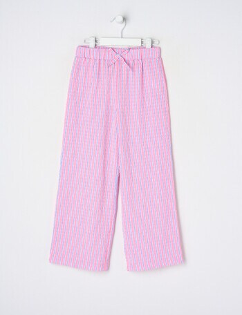 Mac & Ellie Stripe Amelie Wide Leg Pant, Pink product photo