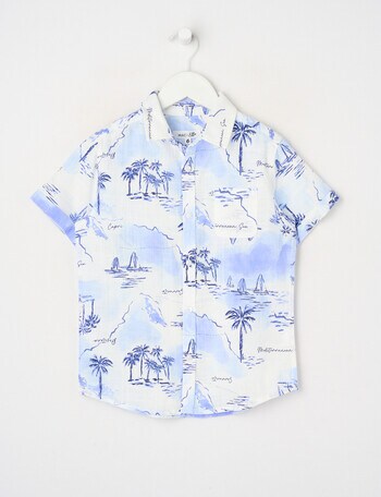 Mac & Ellie Amalfi Short Sleeve Shirt, White product photo