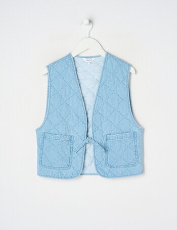 Switch Quilted Vest, Chambray product photo