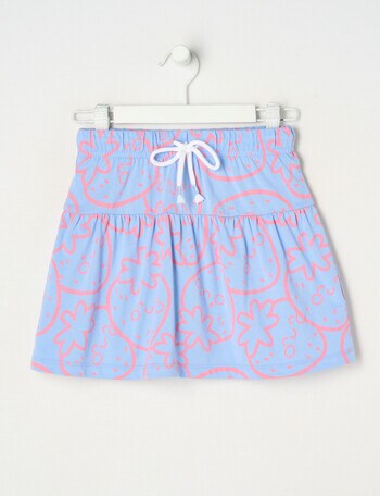 Mac & Ellie Strawberries Knit Skort, Periwinkle product photo