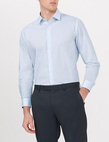 Van Heusen Tailored Long Sleeve Dash Print Shirt, Sky product photo