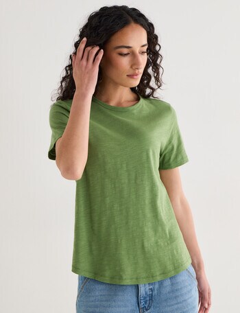 Zest Organic Cotton Short Sleeve Tee, Moss product photo