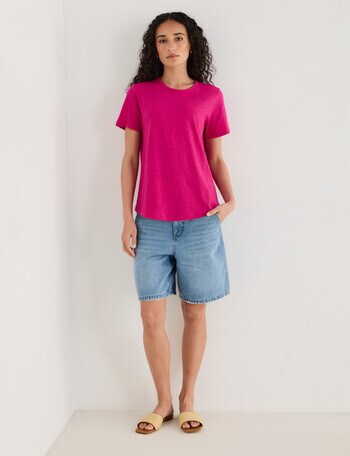 Zest Organic Cotton Short Sleeve Tee, Magenta product photo