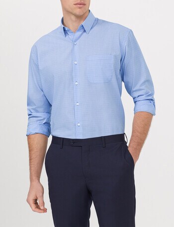 Van Heusen Classic Long Sleeve Check Shirt, Blue product photo