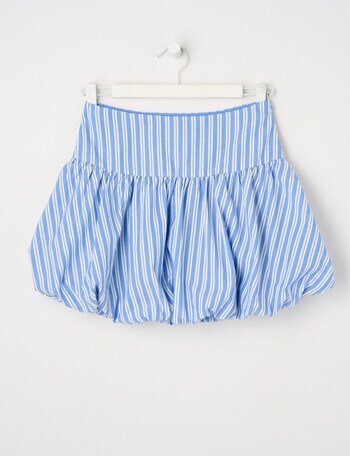 Switch Balloon Hem Skirt, Cornflower Stripe product photo