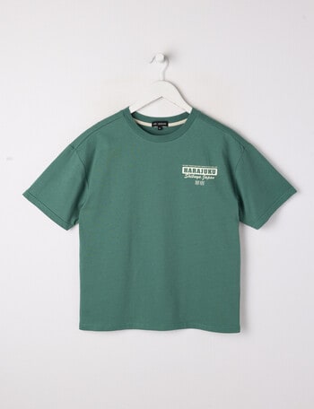 No Issue Harajuku Short Sleeve Box Tee, Green product photo