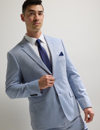 Laidlaw + Leeds Texture Stretch Tailored Jacket, Light Blue product photo
