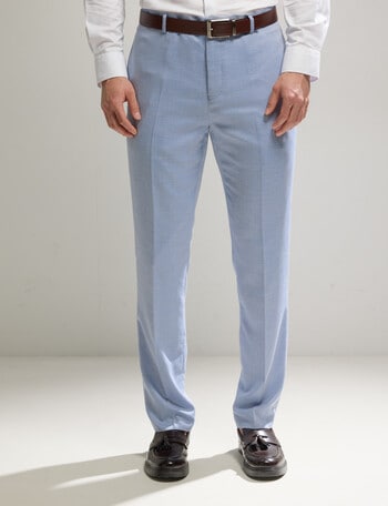 Laidlaw + Leeds Texture Stretch Tailored Pant, Light Blue product photo