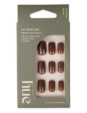 Studio Hue Press-on Nails Medium, Square Cocoa Bean product photo