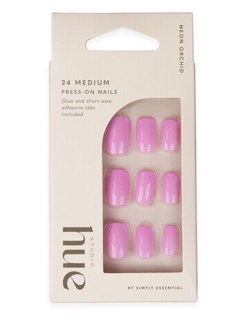 Studio Hue Press-on Nails Medium, Square Neon Orchid product photo