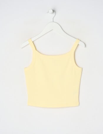 Switch Emma Scoop Neck Rib Singlet, Pale Lemon product photo