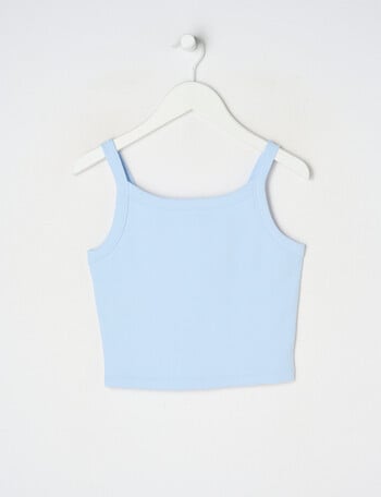 Switch Emma Scoop Neck Rib Singlet, Light Cornflower product photo